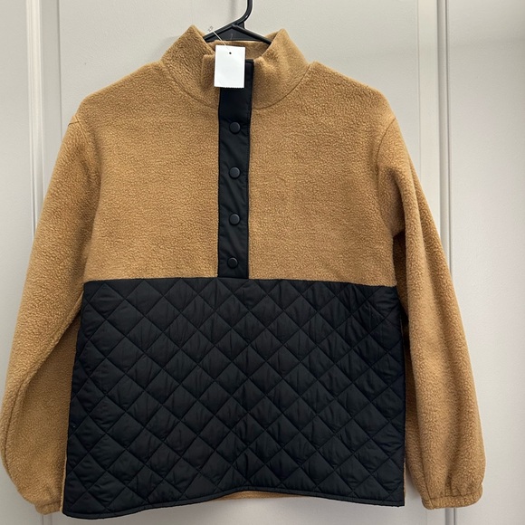 J. Crew Factory Quilted Sherpa Half Zip - Picture 16 of 16